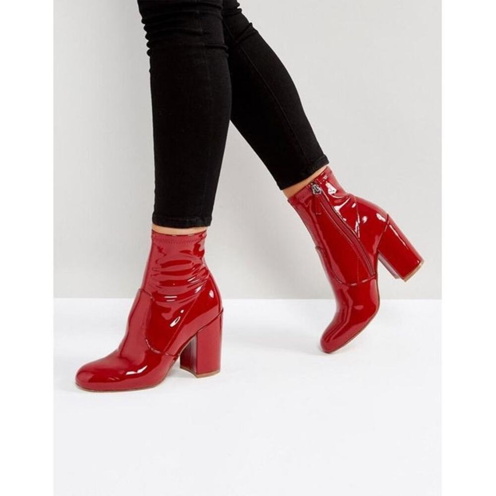 Steve Madden Gaze Women’s Red Ankle Boots – Size 8